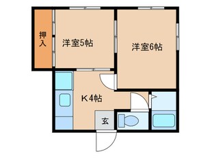 大楠荘の物件間取画像